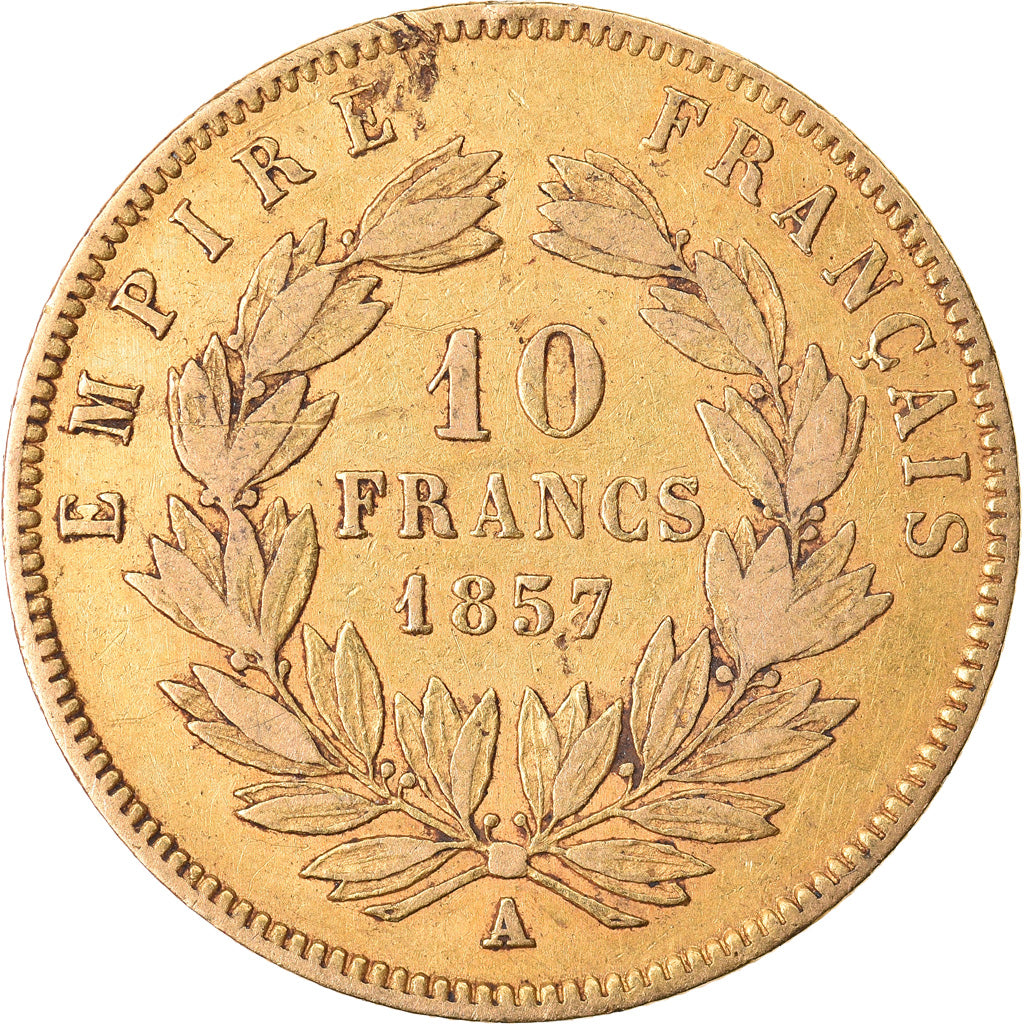 Moeda, França, Napoleon III, Napoléon III, 10 Francs, 1857, Paris, VF(30-35)