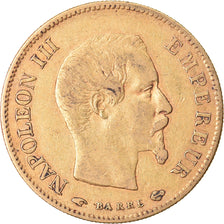 Moneta, Francja, Napoleon III, Napoléon III, 10 Francs, 1858, Paris, VF(30-35)