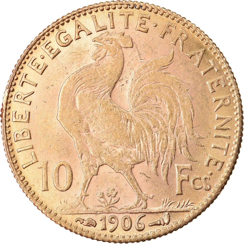 Munten, Frankrijk, Marianne, 10 Francs, 1906, Paris, ZF+, Goud, KM:846