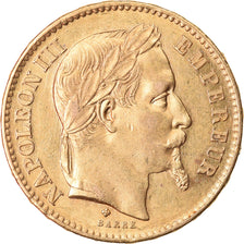 Moneta, Francja, Napoleon III, Napoléon III, 20 Francs, 1867, Strasbourg