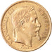 Moeda, França, Napoleon III, Napoléon III, 20 Francs, 1867, Strasbourg