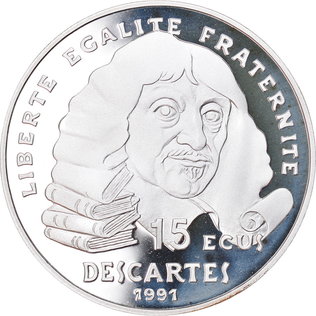 Coin, France, Descartes, 100 Francs, 1991, Paris, BE, MS(65-70), Silver