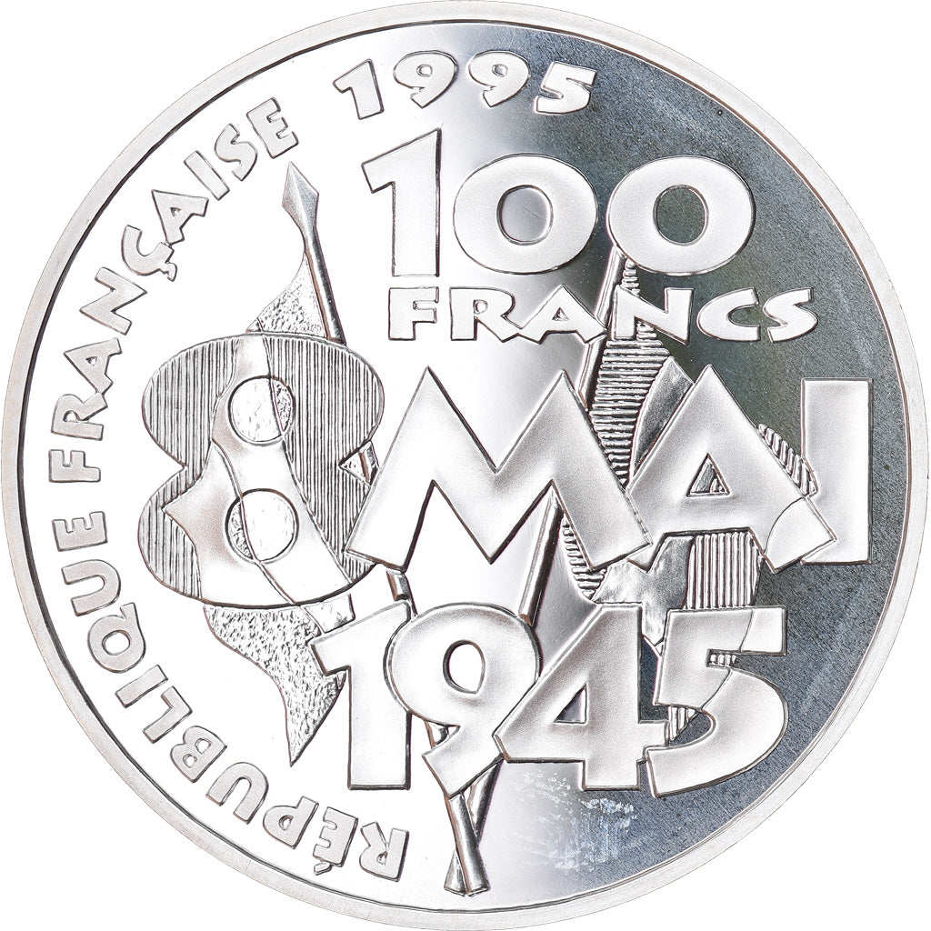Monnaie, France, 8 mai 1945, 100 Francs, 1995, Proof, FDC, Argent, KM:1116.2
