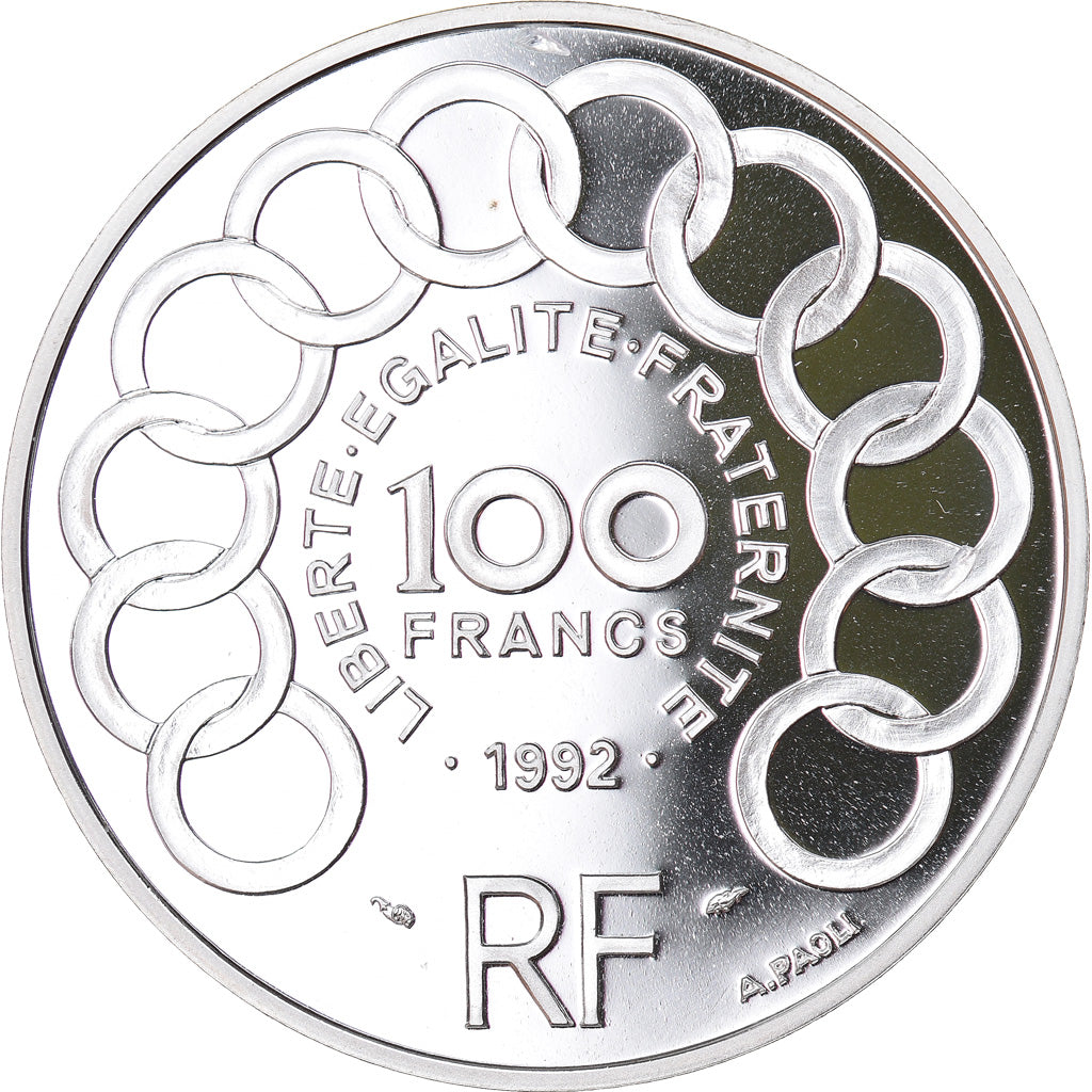 Coin, France, 100 Francs-15 Ecus, 1992, Paris, Proof, MS(65-70), Silver, KM:1012