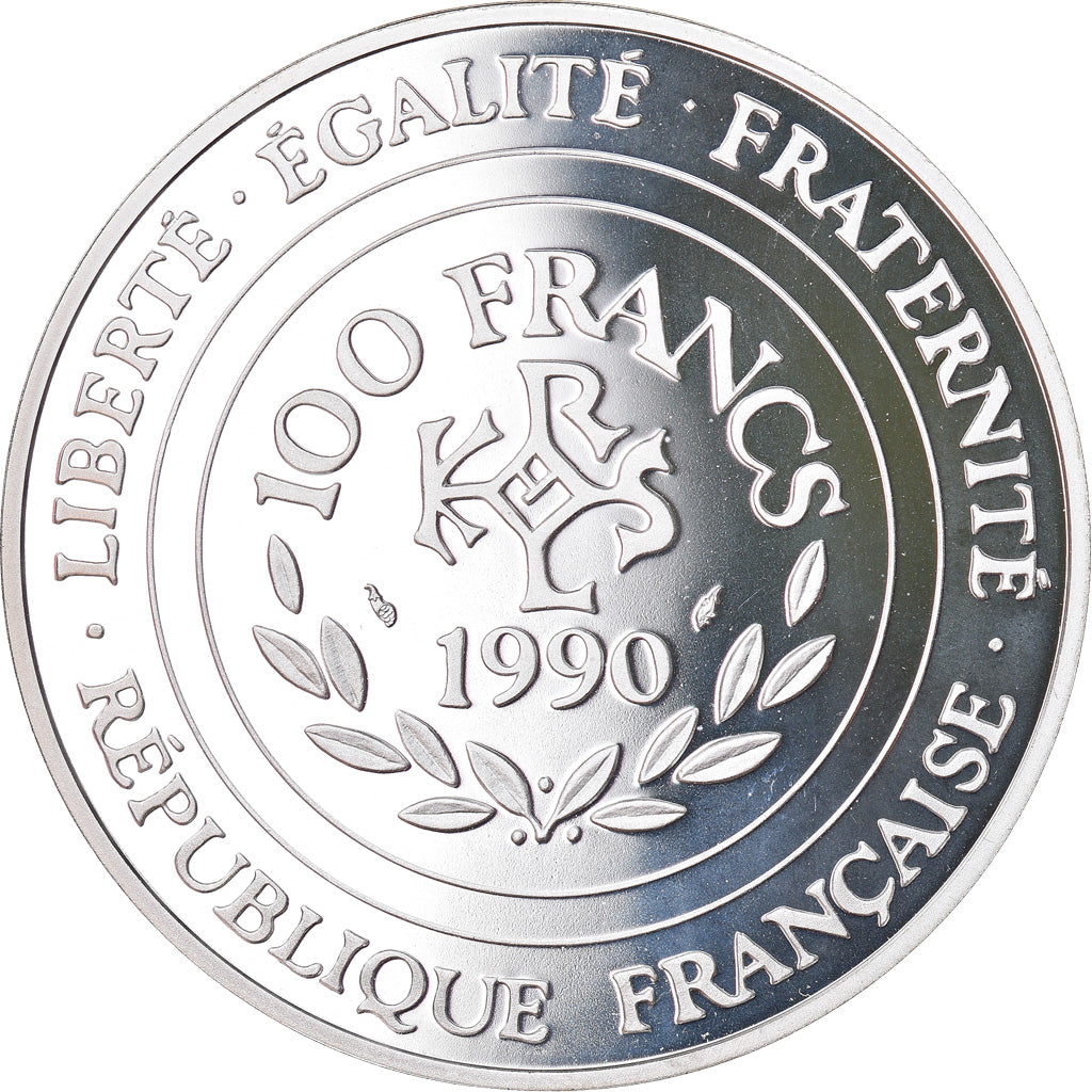 Coin, France, 100 Francs-15 Ecus, 1990, Paris, Proof, MS(65-70), Silver, KM:989