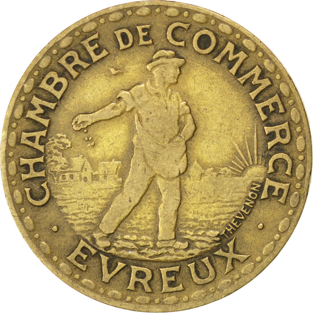 France, 1 Franc, 1922, EF(40-45), Brass, Elie #10.4, 4.42