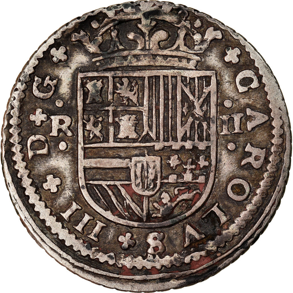 Coin, Spain, Charles III, 2 Reales, 1708, Barcelona, EF(40-45), Silver, KM:PT5