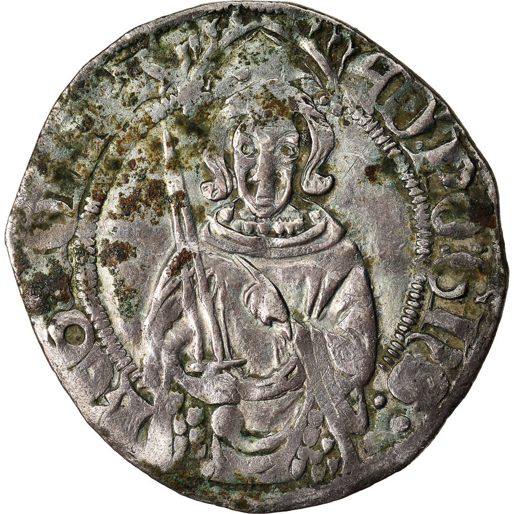 Moneda, Francia, Aquitaine, Edouard le Prince Noir, Hardi, Poitiers, MBC, Plata