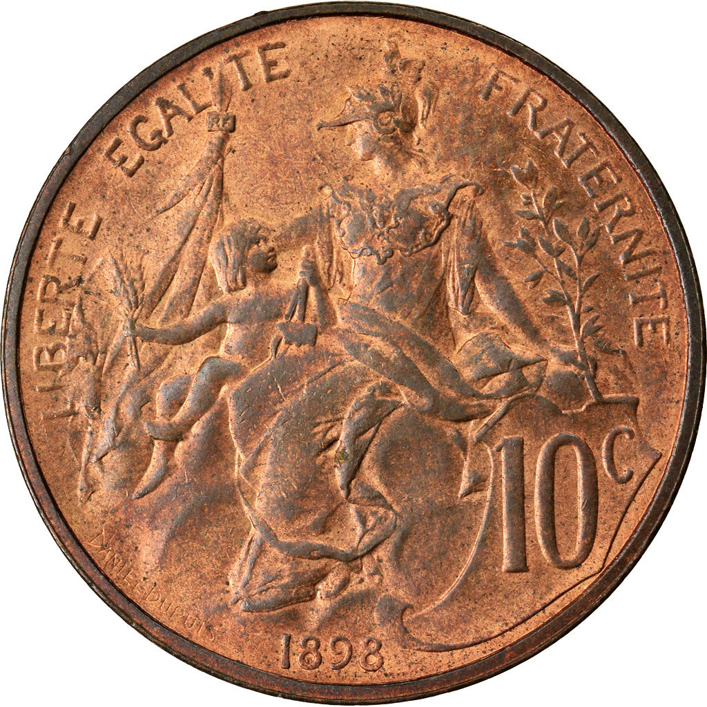 Coin, France, Dupuis, 10 Centimes, 1898, Paris, MS(60-62), Bronze, KM:843