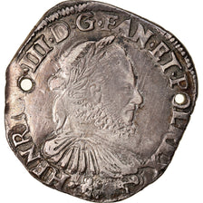 Moneta, Francja, Henri III, Teston, 1576, Bayonne, VF(30-35), Srebro