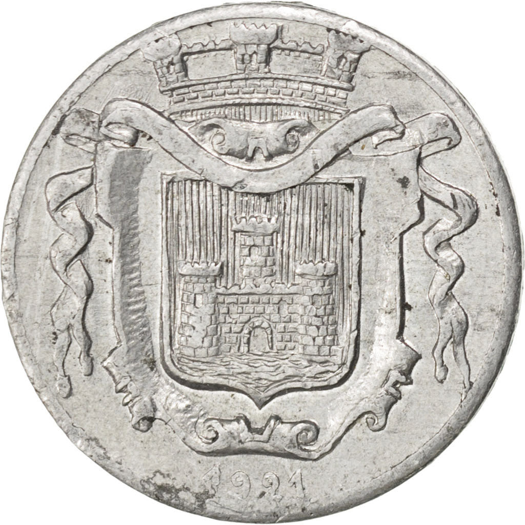 France, 5 Centimes, 1921, EF(40-45), Aluminium, Elie #10.1, 0.93