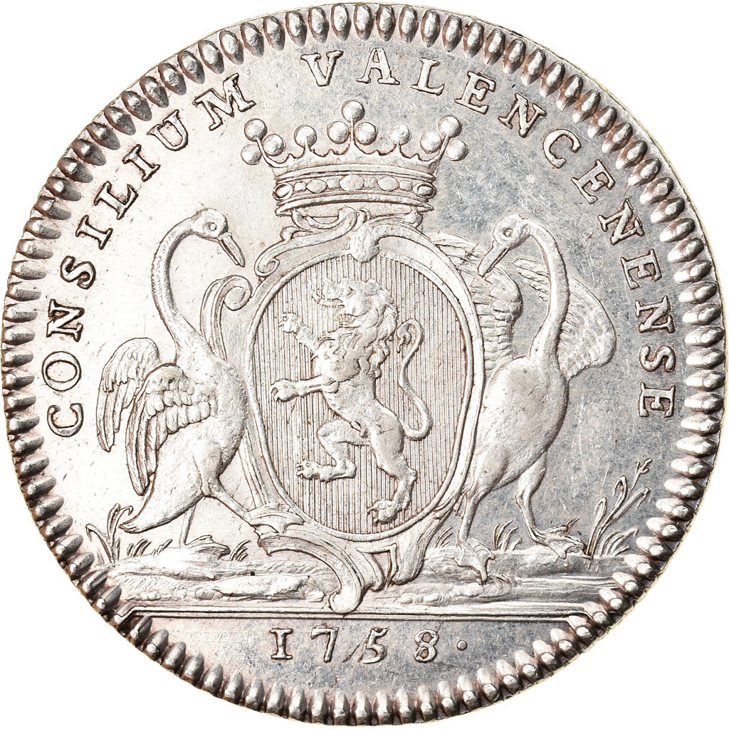 France, Token, Royal, Louis XV, Valenciennes, Magistrat, 1758, Röettiers