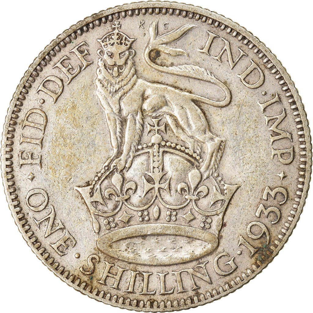 Coin, Great Britain, George V, Shilling, 1933, EF(40-45), Silver, KM:833