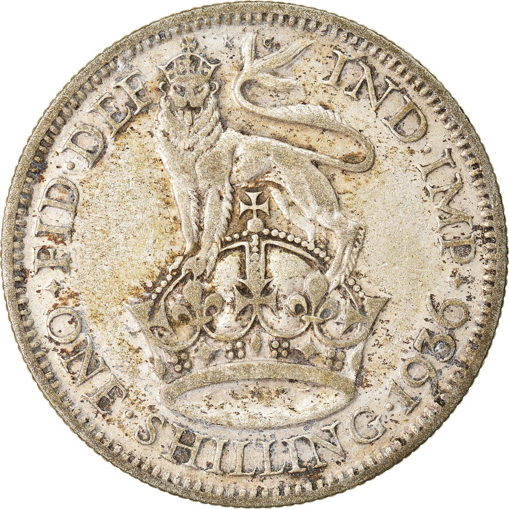 Coin, Great Britain, George V, Shilling, 1936, EF(40-45), Silver, KM:833