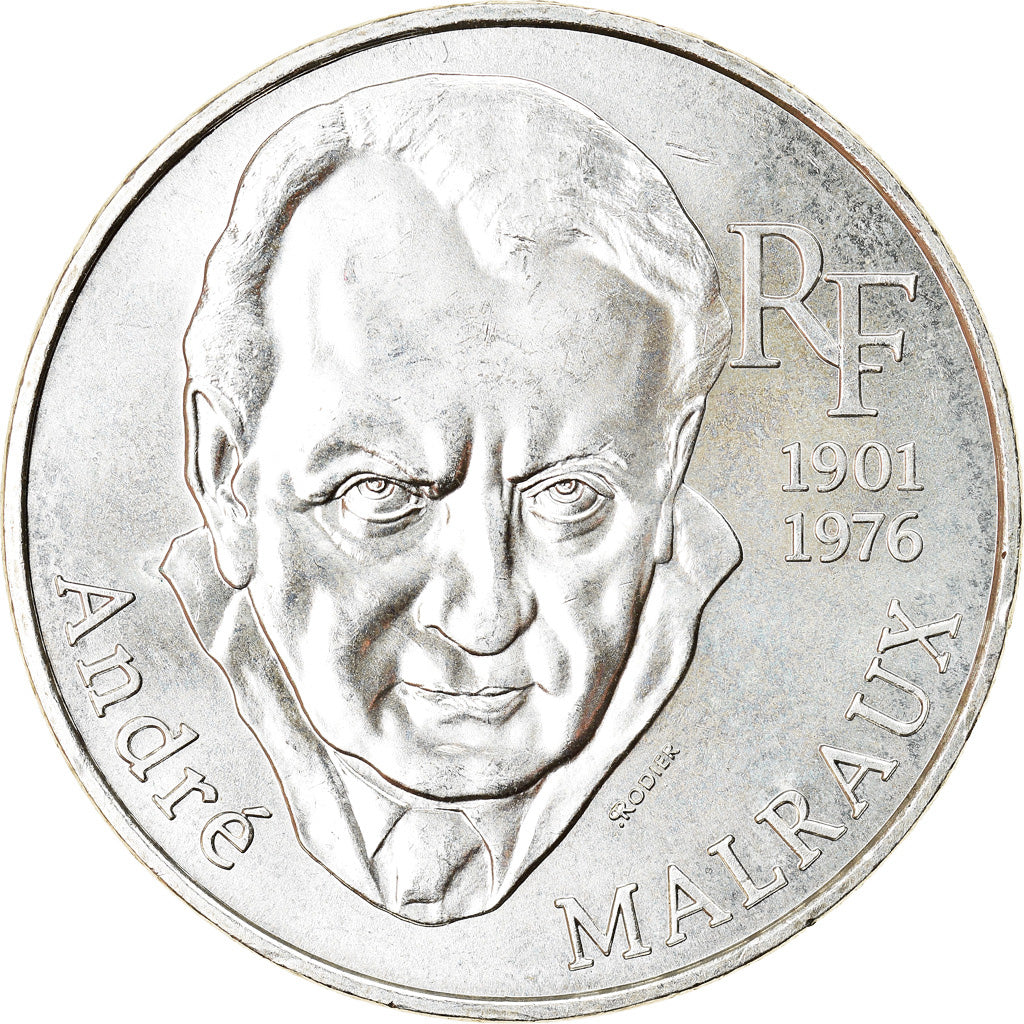 Coin, France, André Malraux, 100 Francs, 1997, MS(60-62), Silver, KM:1188