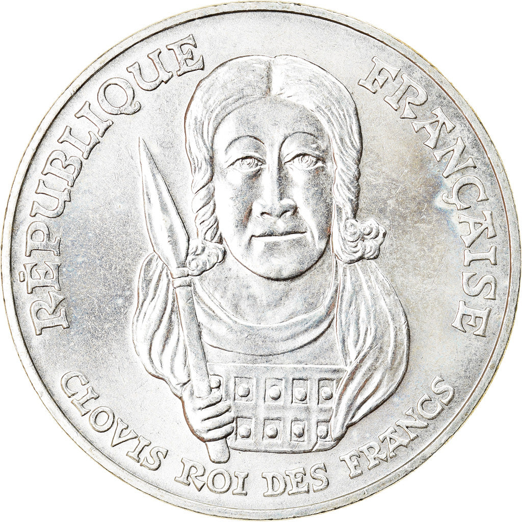 Münze, Frankreich, Clovis, 100 Francs, 1996, VZ+, Silber, KM:1180, Gadoury:953