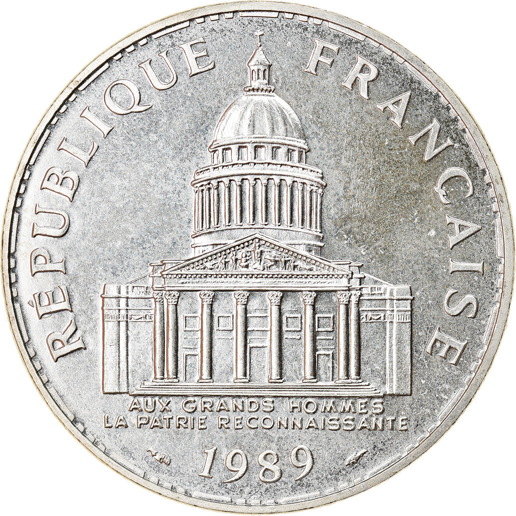 Coin, France, Panthéon, 100 Francs, 1989, Paris, MS(64), Silver, KM:951.1