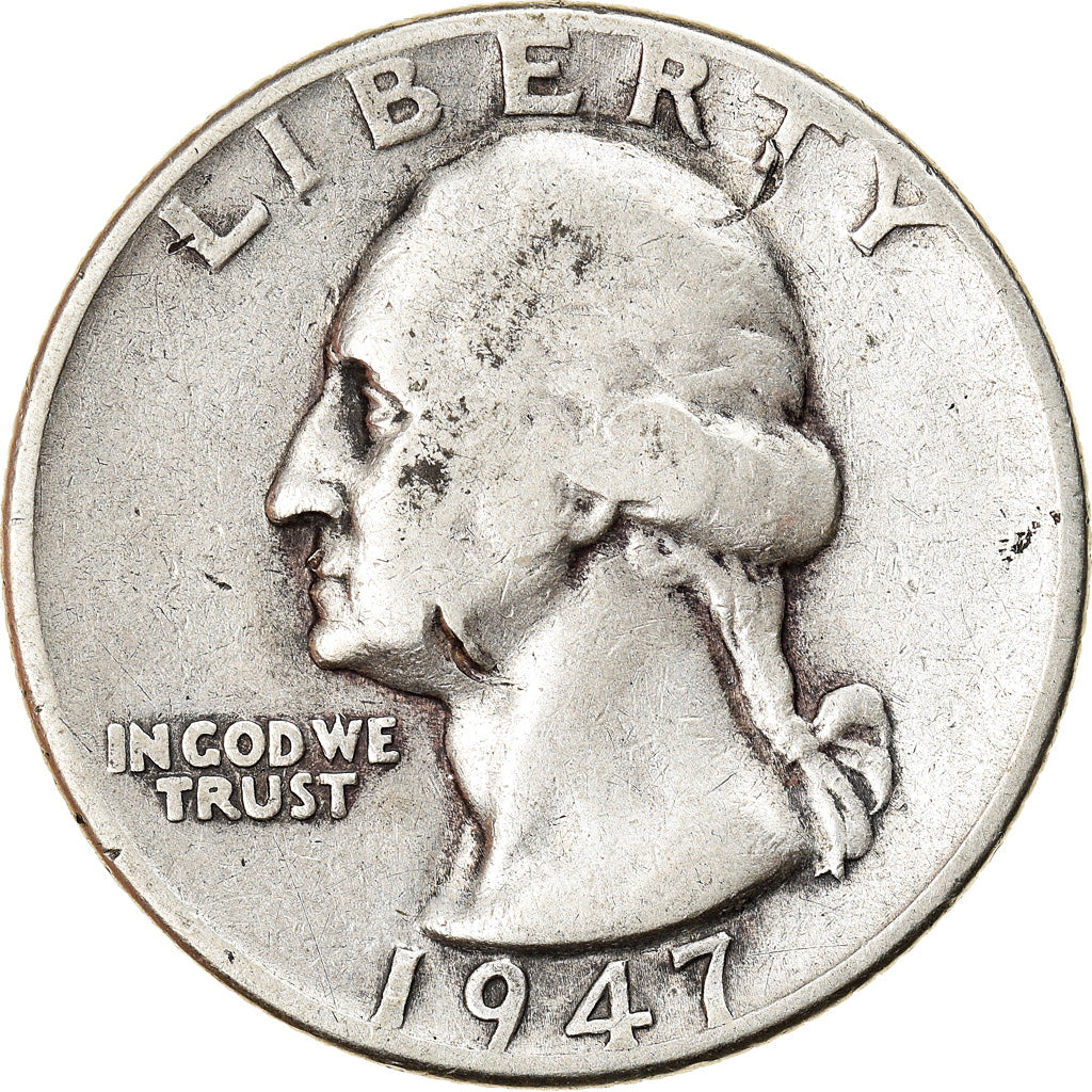 Coin, United States, Washington Quarter, Quarter, 1947, U.S. Mint, Philadelphia