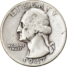 Coin, United States, Washington Quarter, Quarter, 1947, U.S. Mint, Philadelphia