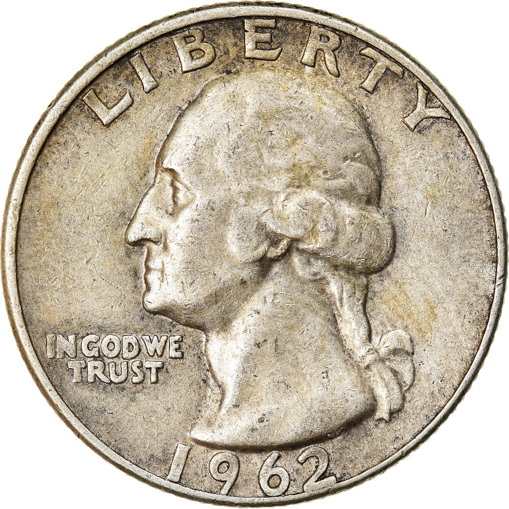 Coin, United States, Washington Quarter, Quarter, 1962, U.S. Mint, Philadelphia