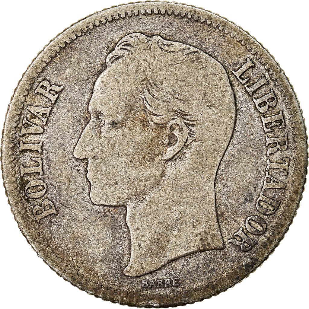 Monnaie, Venezuela, Gram 5, Bolivar, 1945, Philadelphie, TB+, Argent, KM:22a