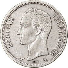 Moneda, Venezuela, Bolivar, 1960, MBC, Plata, KM:37a