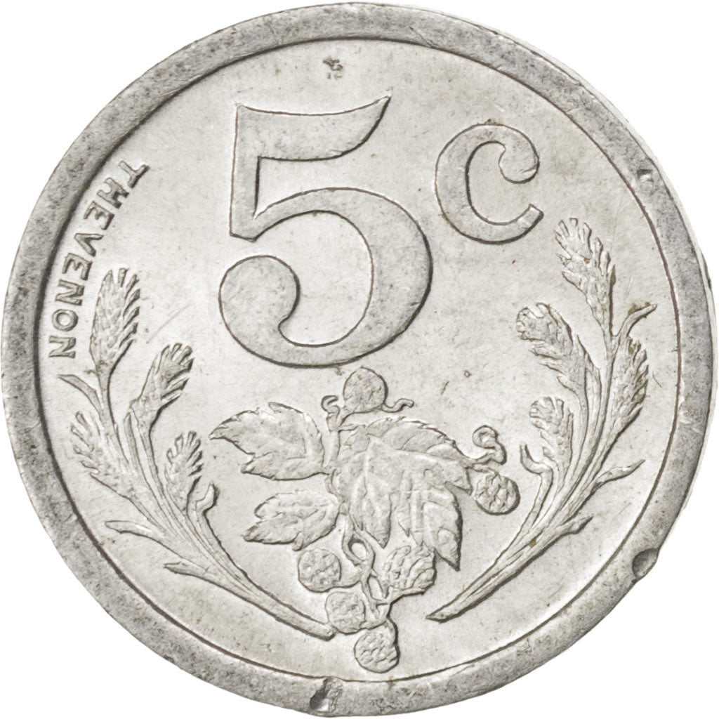 Fourmies et Trelon, Union des Commerçants, 5 Centimes 1921, Elie 20.1