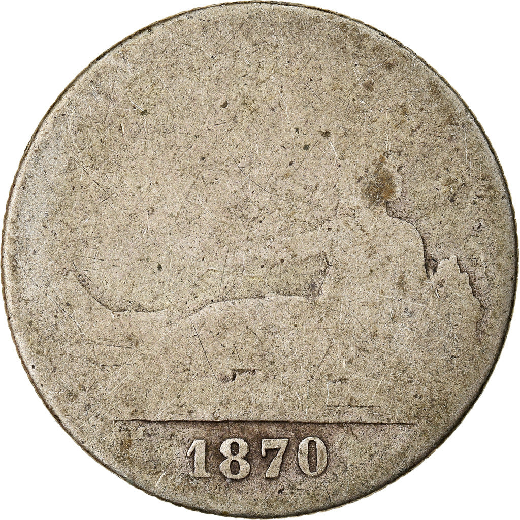 Coin, Spain, Provisional Government, Peseta, 1870, Madrid, VG(8-10), Silver