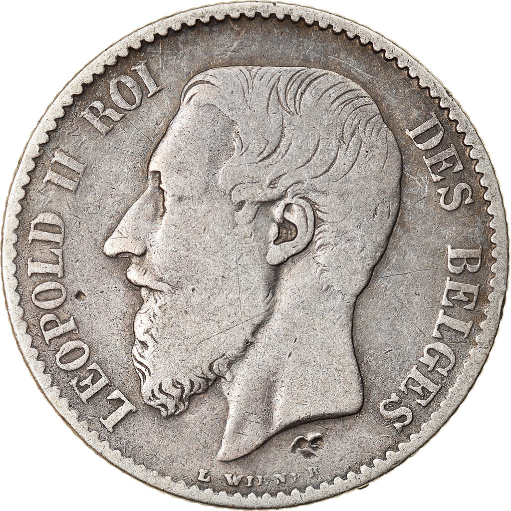 Coin, Belgium, Leopold II, Franc, 1886, VF(20-25), Silver, KM:28.2