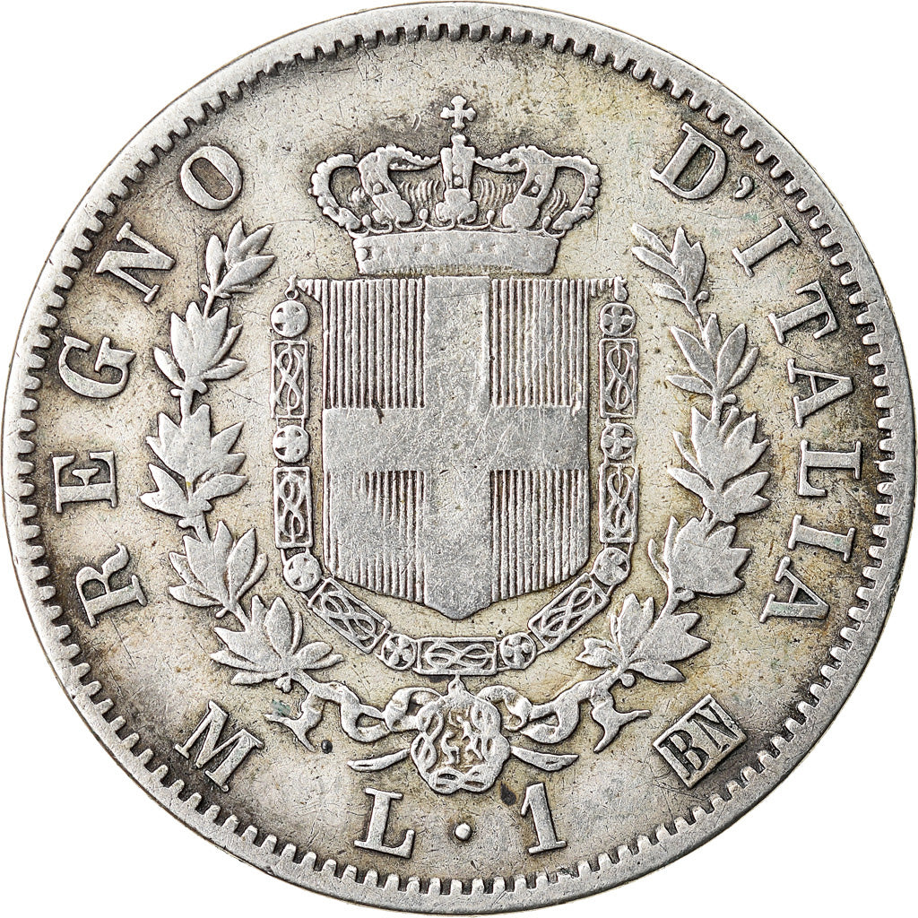 Coin, Italy, Vittorio Emanuele II, Lira, 1867, Milan, VF(30-35), Silver, KM:5a.1