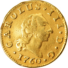 Coin, Spain, Charles III, 1/2 Escudo, 1760, Madrid, VF(30-35), Gold, KM:389.1