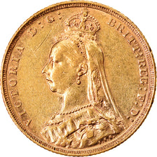 Coin, Australia, Victoria, Sovereign, 1889, Melbourne, EF(40-45), Gold, KM:10
