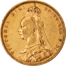 Coin, Australia, Victoria, Sovereign, 1891, Melbourne, EF(40-45), Gold, KM:10