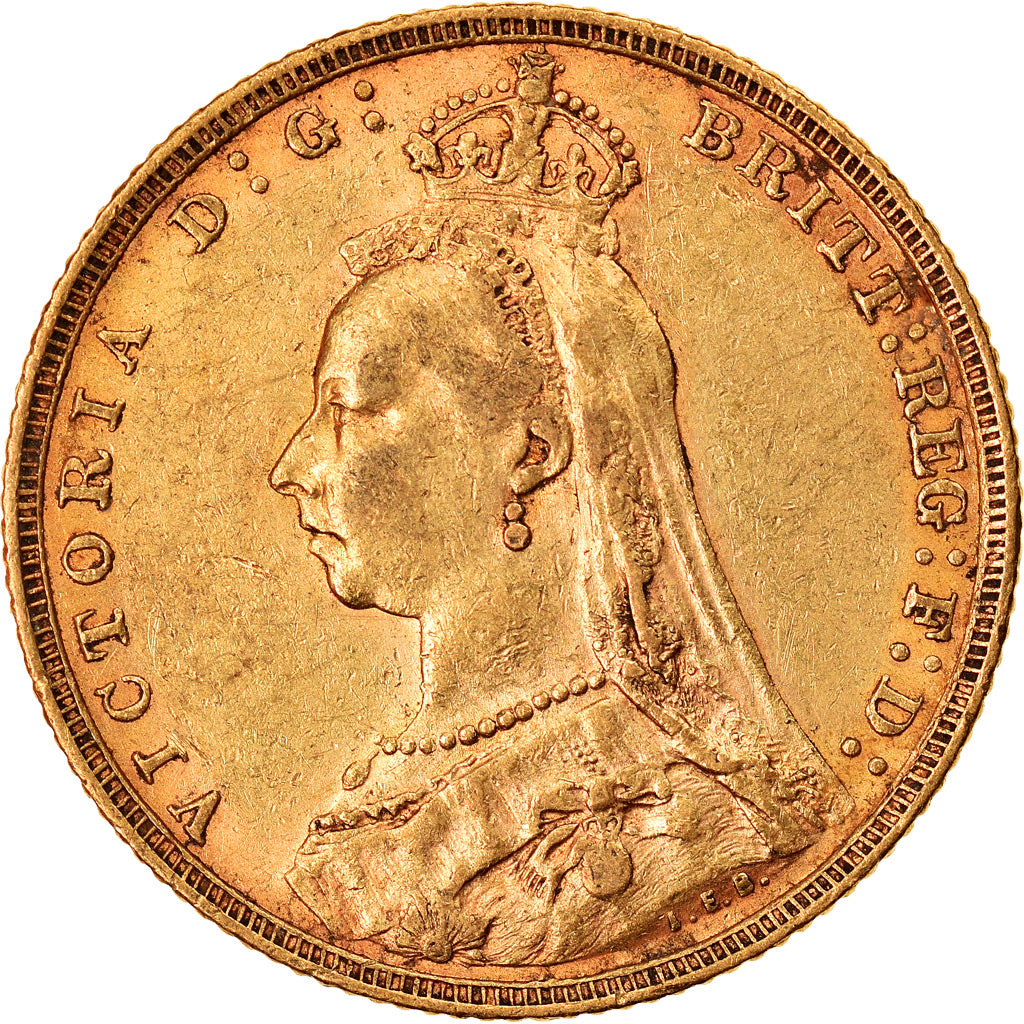 Münze, Australien, Victoria, Sovereign, 1893, Melbourne, SS, Gold, KM:10