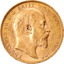 Coin, Australia, Edward VII, Sovereign, 1903, Perth, MS(60-62), Gold, KM:15