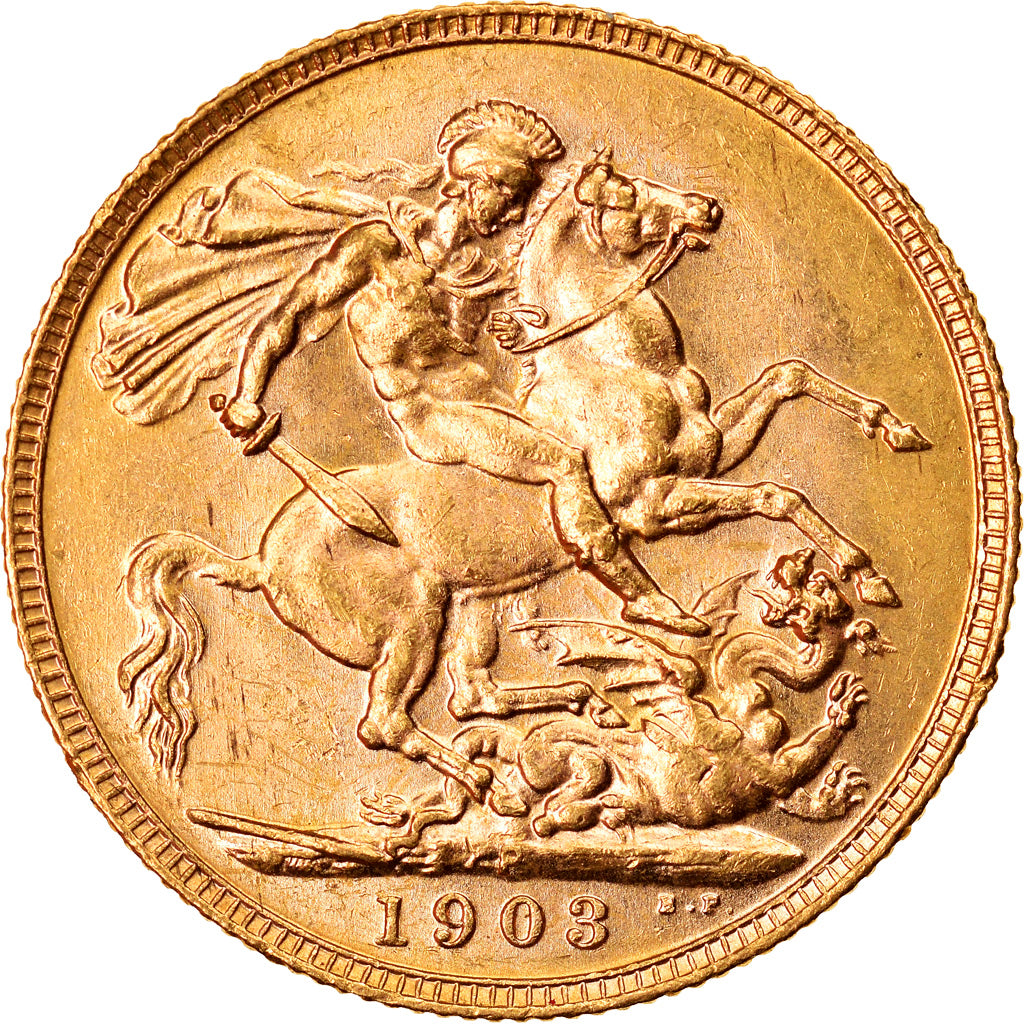 Coin, Australia, Edward VII, Sovereign, 1903, Perth, MS(60-62), Gold, KM:15