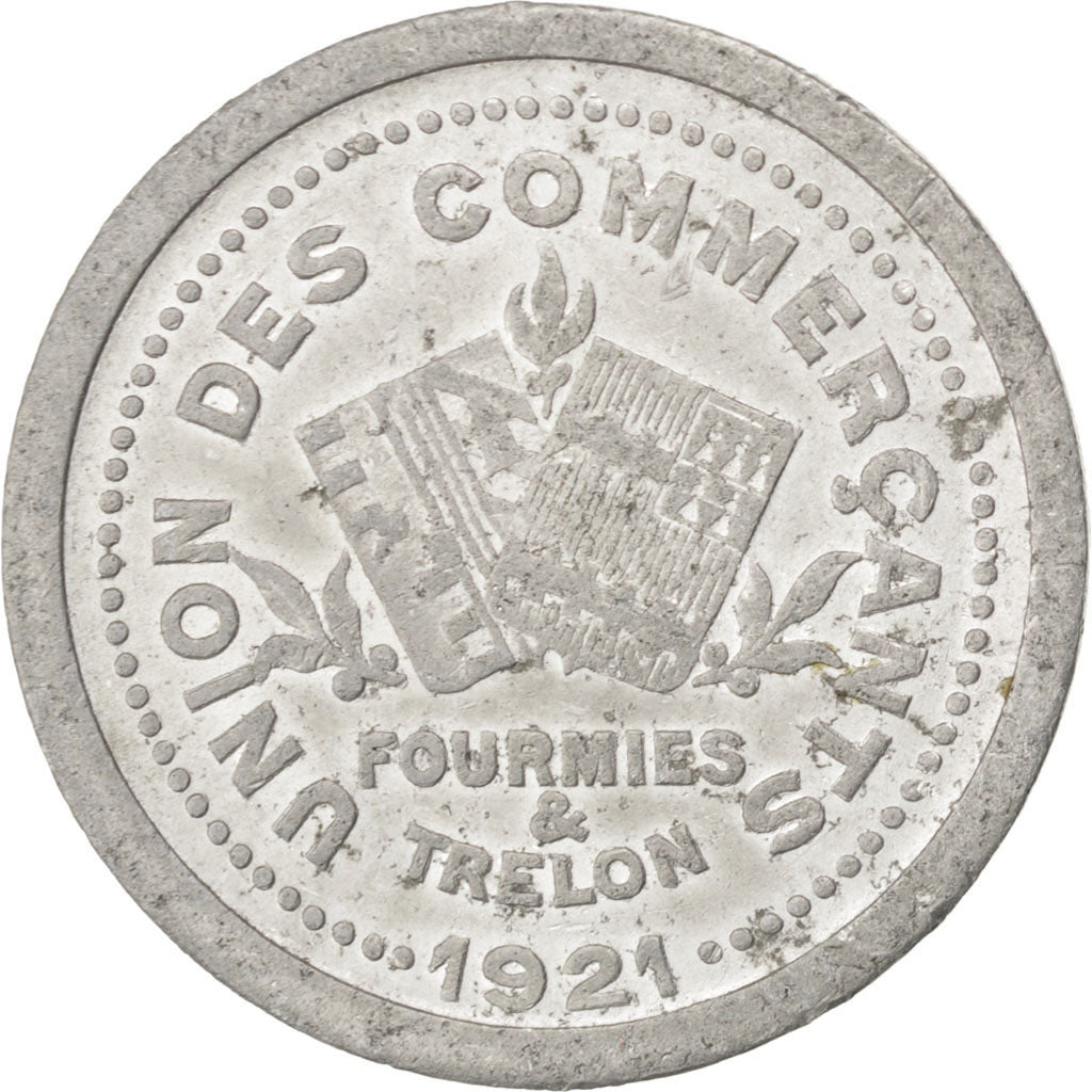 France, 10 Centimes, 1921, EF(40-45), Aluminium, Elie #20.2, 1.60