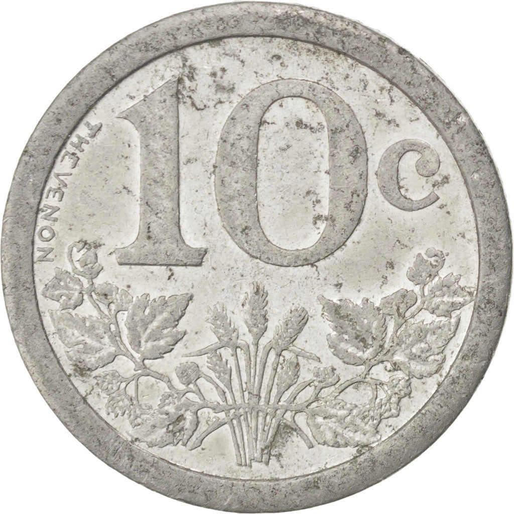 France, 10 Centimes, 1921, EF(40-45), Aluminium, Elie #20.2, 1.60