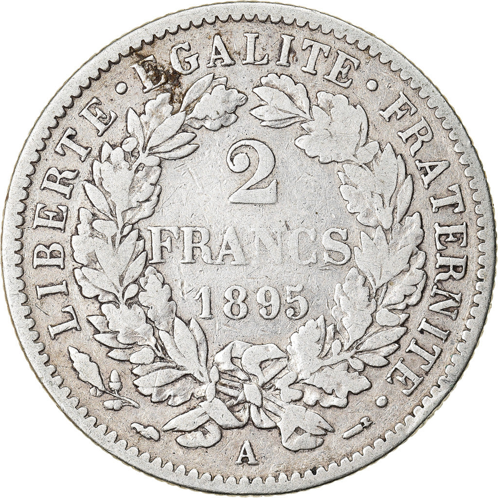 Monnaie, France, Cérès, 2 Francs, 1895, Paris, TB+, Argent, Gadoury:530a