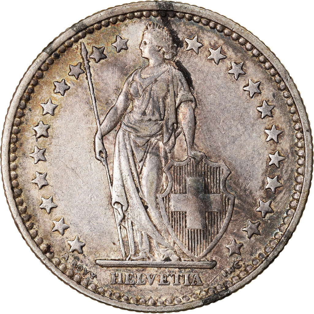 Coin, Switzerland, 2 Francs, 1903, Bern, EF(40-45), Silver, KM:21