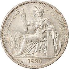 Coin, FRENCH INDO-CHINA, 50 Cents, 1936, Paris, MS(60-62), Silver, KM:4a.2