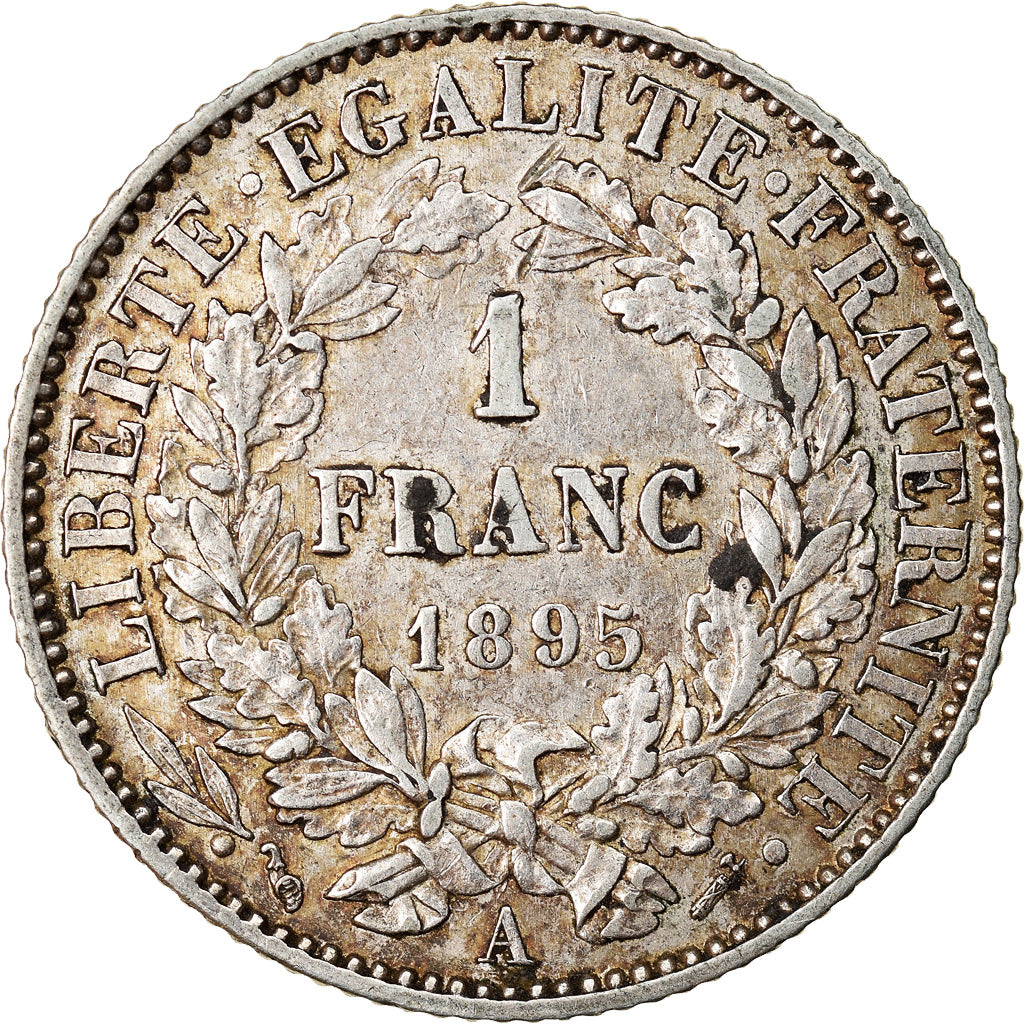 Coin, France, Cérès, Franc, 1895, Paris, AU(50-53), Silver, KM:822.1