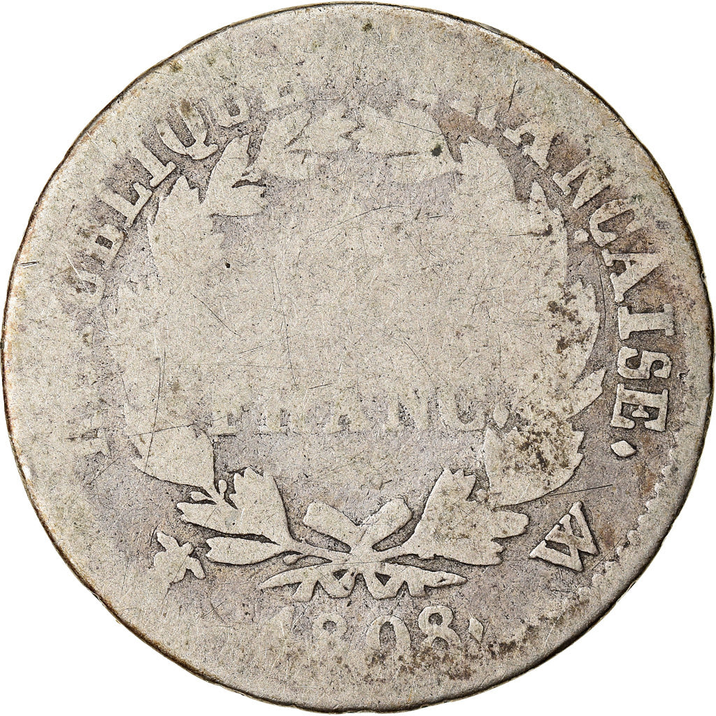 Münze, Frankreich, Napoléon I, Franc, 1808, Lille, SGE+, Silber, KM:682.14