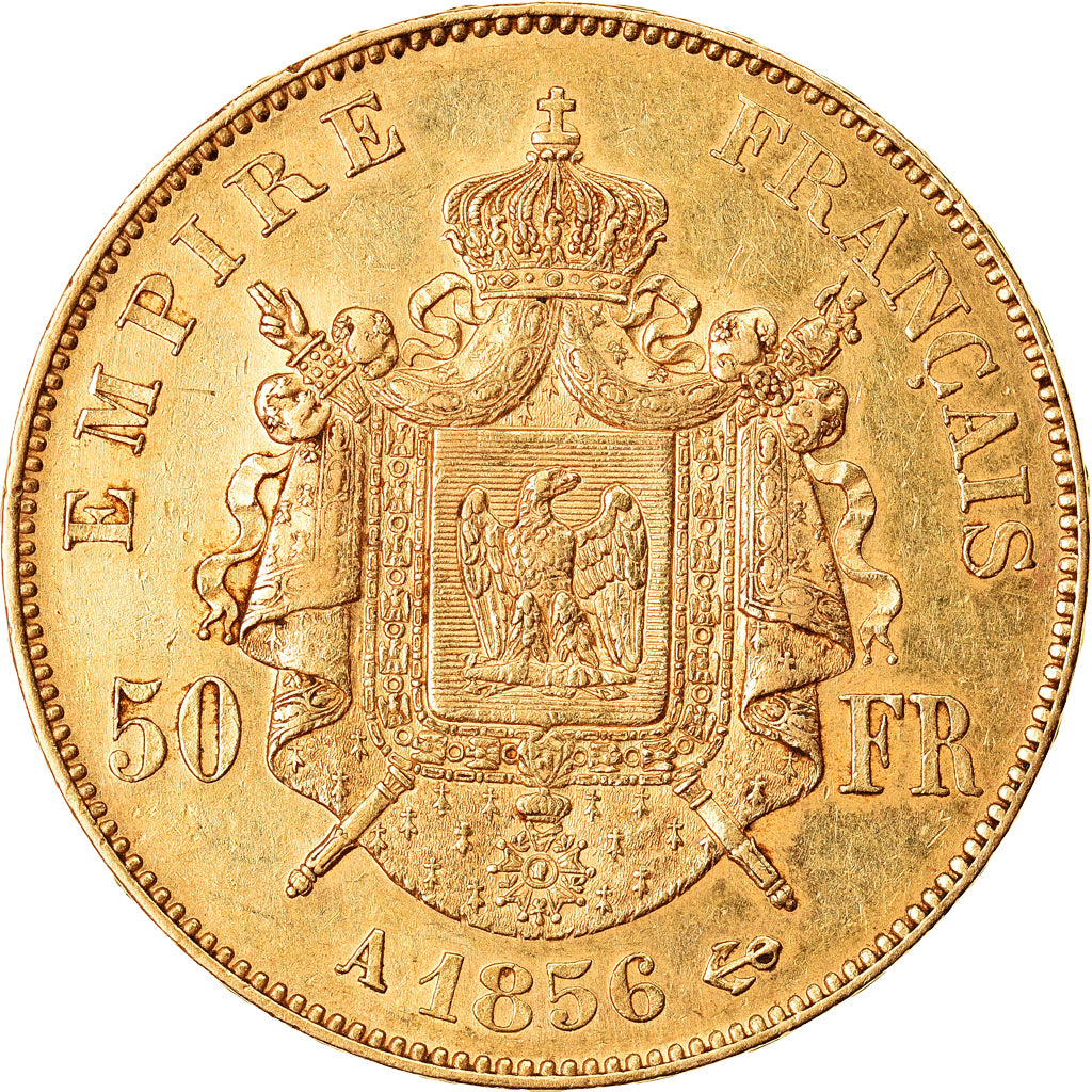 Monnaie, France, Napoleon III, 50 Francs, 1856, Paris, TTB+, Or, Gadoury:1111