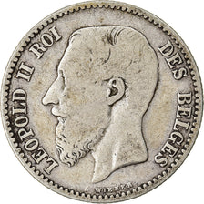 Coin, Belgium, Leopold II, Franc, 1866, VF(20-25), Silver, KM:28.1