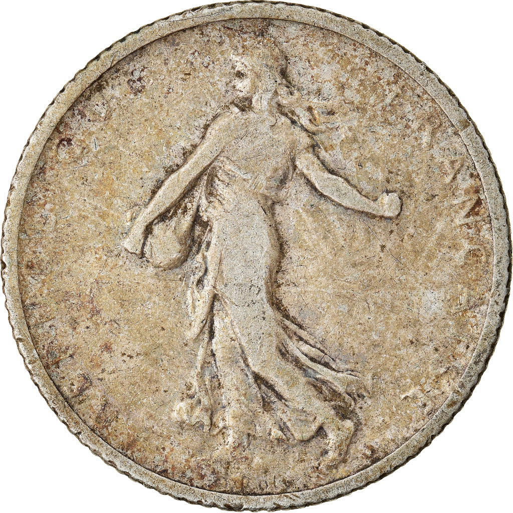 Coin, France, Semeuse, Franc, 1906, Paris, F(12-15), Silver, KM:844.1