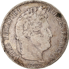 Coin, France, Louis-Philippe, 5 Francs, 1843, Strasbourg, VF(20-25), Silver