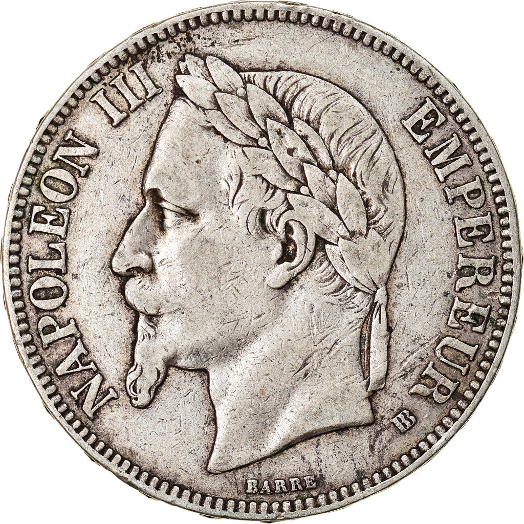 Coin, France, Napoléon III, 5 Francs, 1867, Strasbourg, VF(30-35), Silver