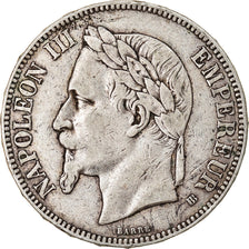 Coin, France, Napoléon III, 5 Francs, 1867, Strasbourg, VF(30-35), Silver