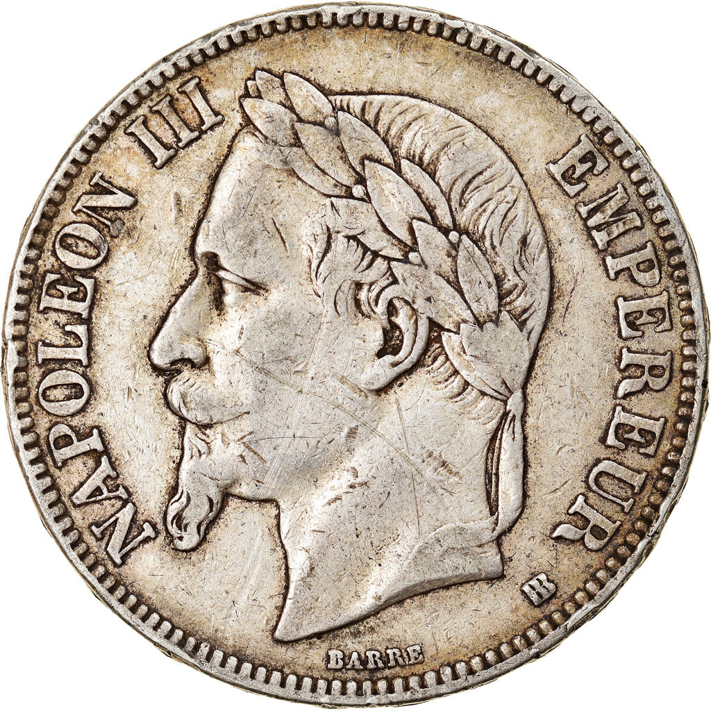 Coin, France, Napoléon III, 5 Francs, 1868, Strasbourg, VF(30-35), Silver
